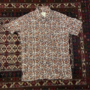 NWOT Kardo x Anokhi Hand Block Printed Cotton Floral Camp Shirt